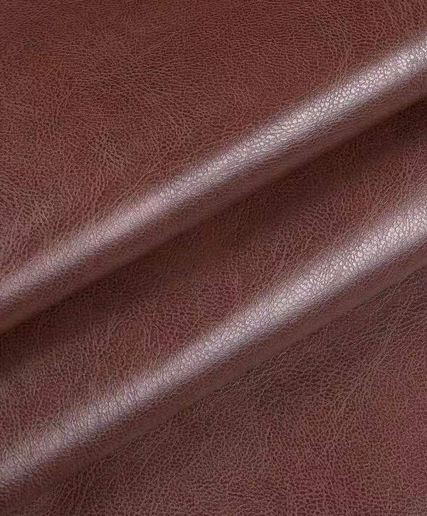 Kahverengi Aşınmaya dayanıklı pu dokulu sentetik kumaş poliüretan kanepe deri kumaş